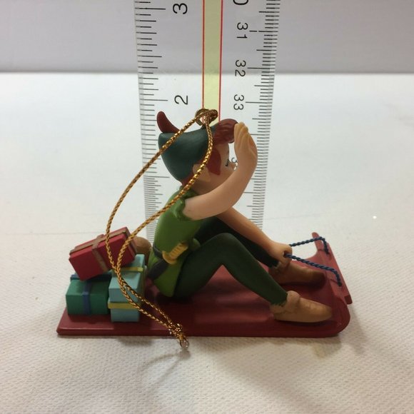 Vintage Groiler Disney Peter Pan Flying Christmas Ornament Holiday Neverland - Picture 10 of 10
